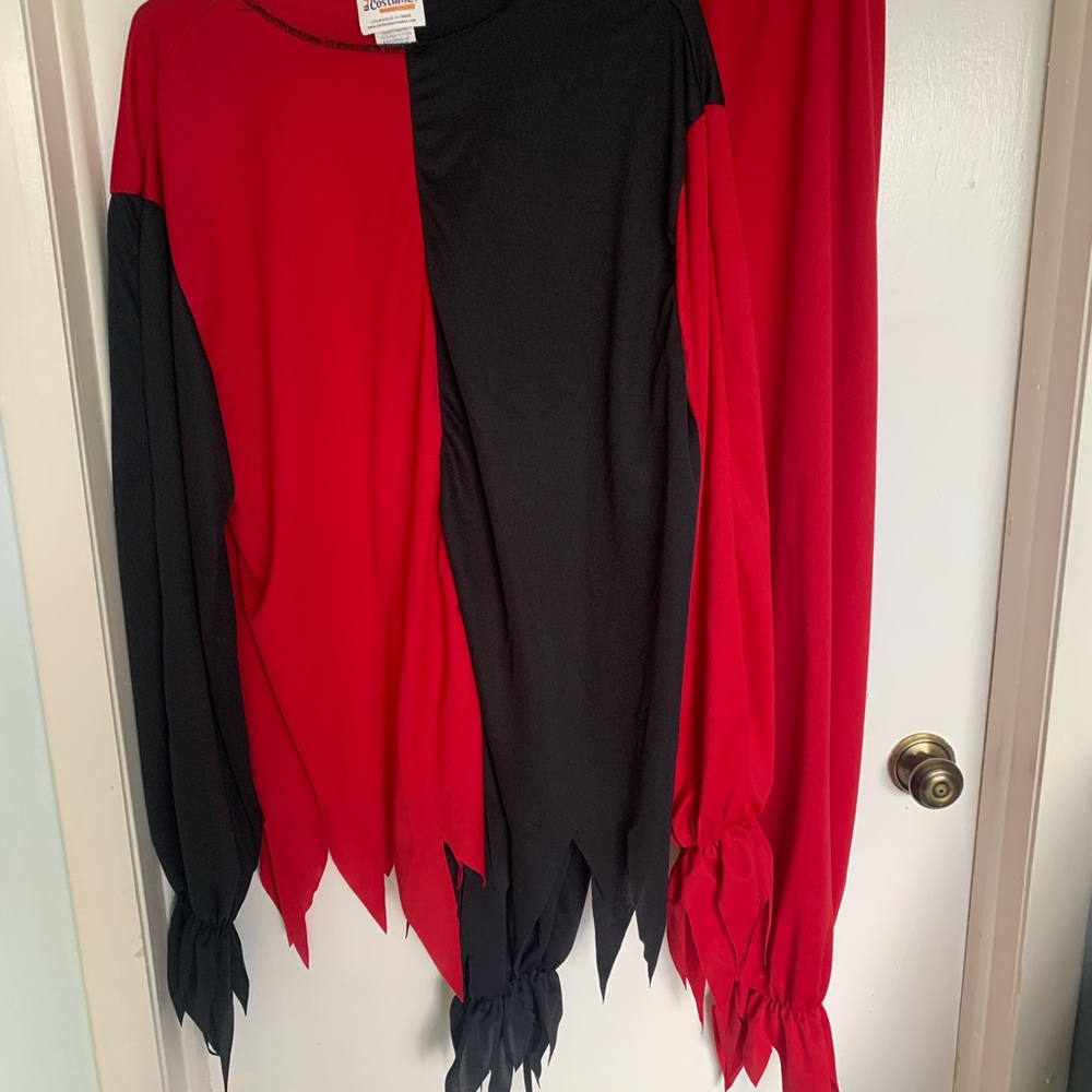 California Costumes Red and Black Jester Top